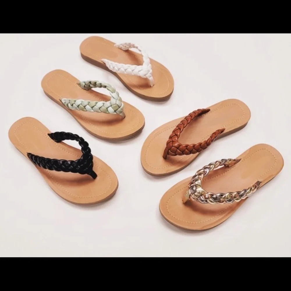 SODA Boutique braided black sandal | multiple sizes